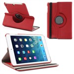 Roterende Stof Etui - iPad Mini (Rød)